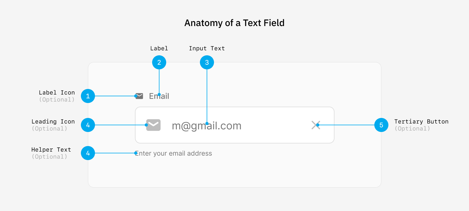 Text field anatomy documentation